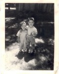 Favorite childhood photo: Evelyn 2 yrs., brother 3-1/2, Turlock CA